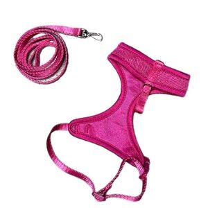Hot Pink Pet Harness and Leash Set